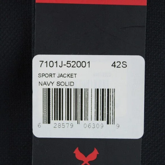 Cardinal of Canada NWT 100% Wool Sport Coat Size 42S US In Solid Navy Blue